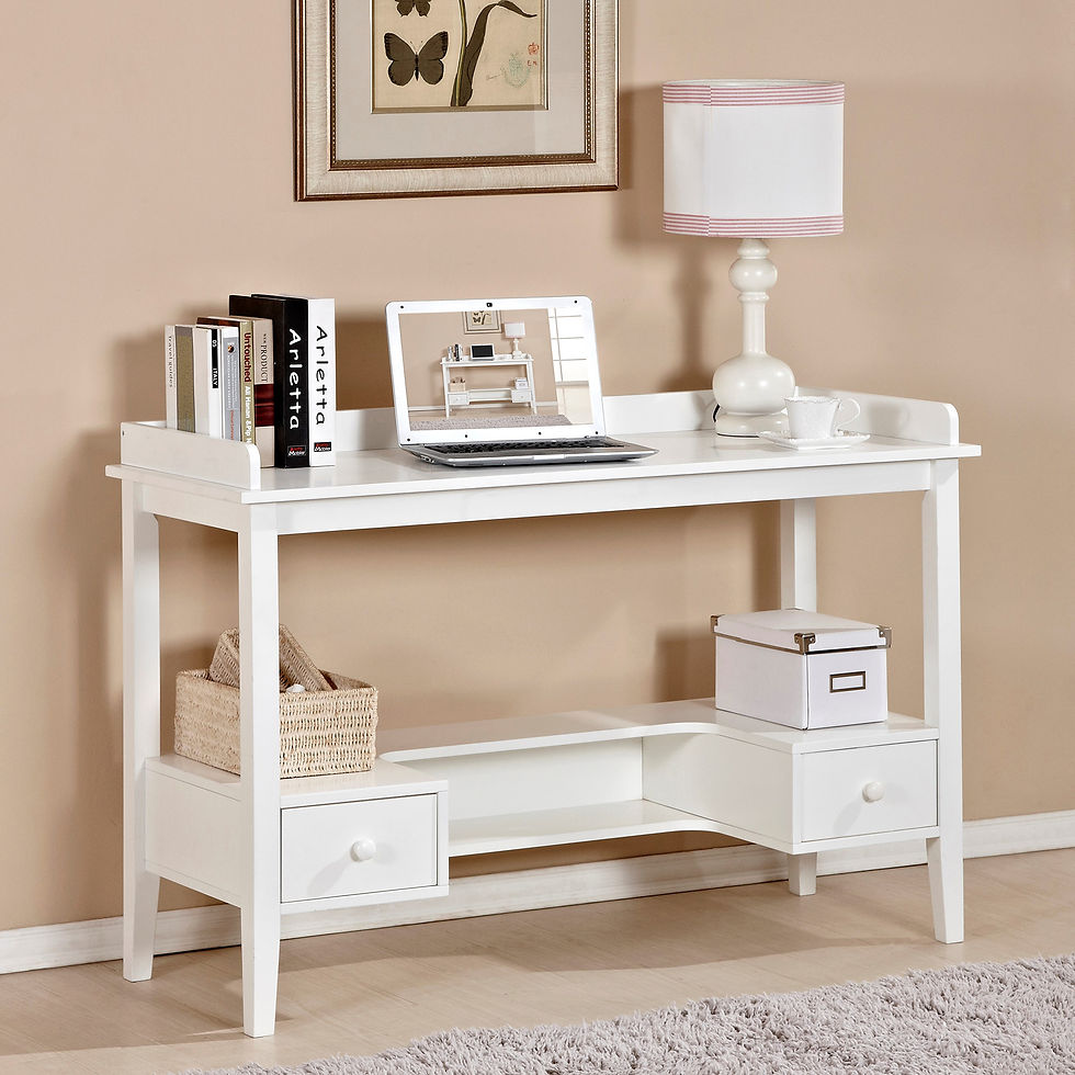 Thumbnail: White 46   Home Office Desk Computer Desk Study Desk Writing Table Workstation w
