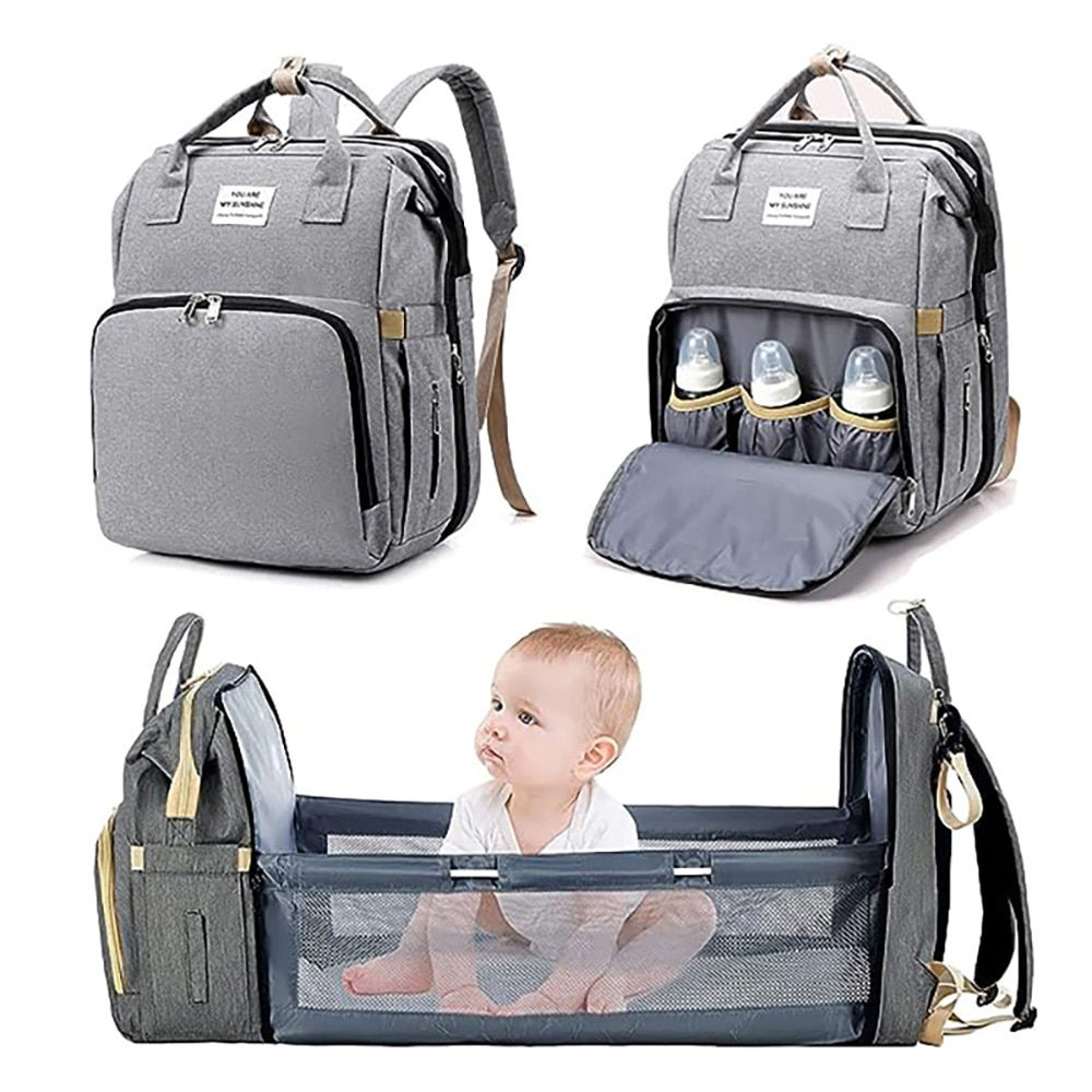 Mommy Bag Folding Baby Bed Mother Large Capacity Portable bottle holders
