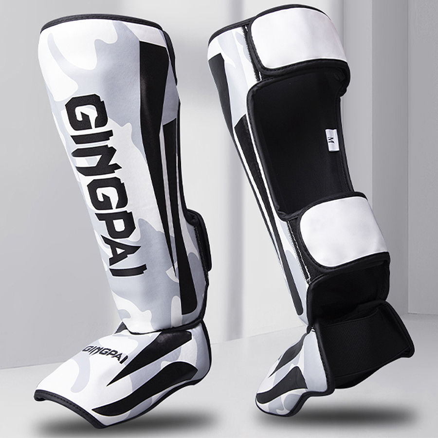 サムネイル： Kickboxing Boxing Shin Guard Pads Muay Thai Martial Arts Sanda Wushu Leg Protect