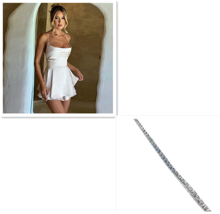 Thumbnail: Slim Strap Satin dress