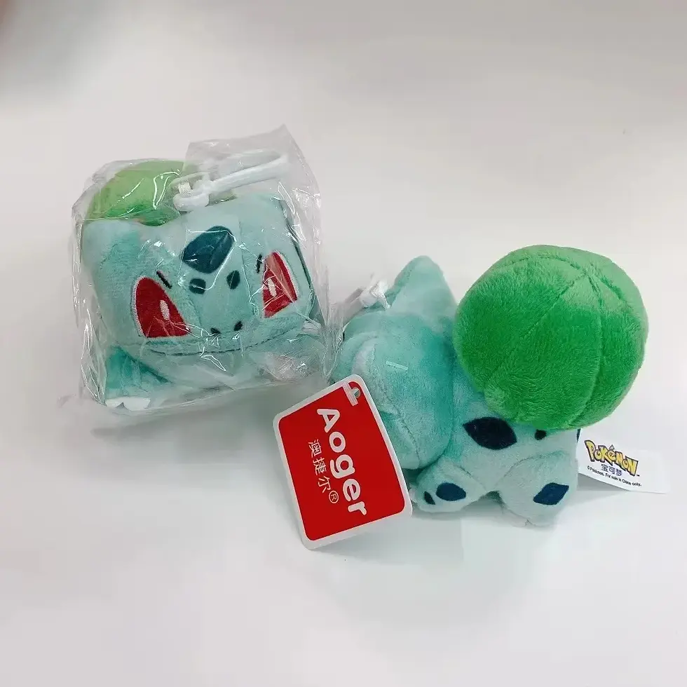 Thumbnail: 50PC/lot Pokemon Squirtle Charmander Bulbasaur Pikachus Plush Doll 12cm Pendant 