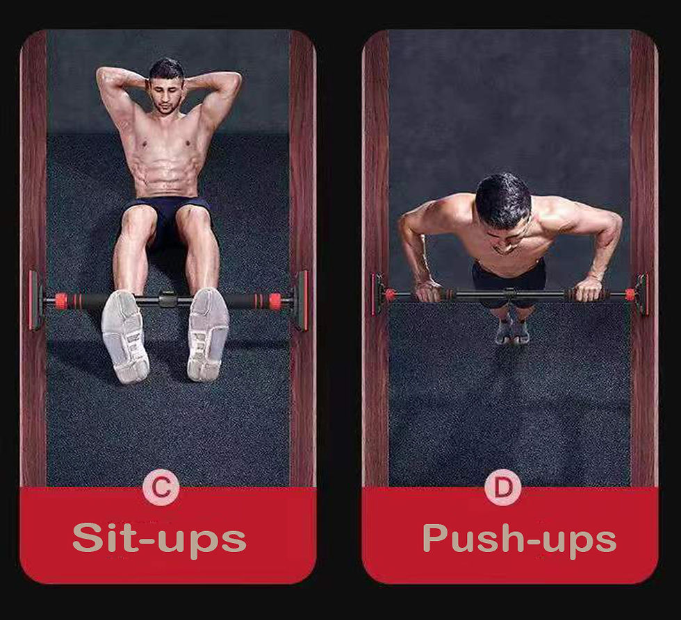 Miniaturbild: Adjustable Door Horizontal Bar Exercise Home Workout Gym Chin Up Training Sport 