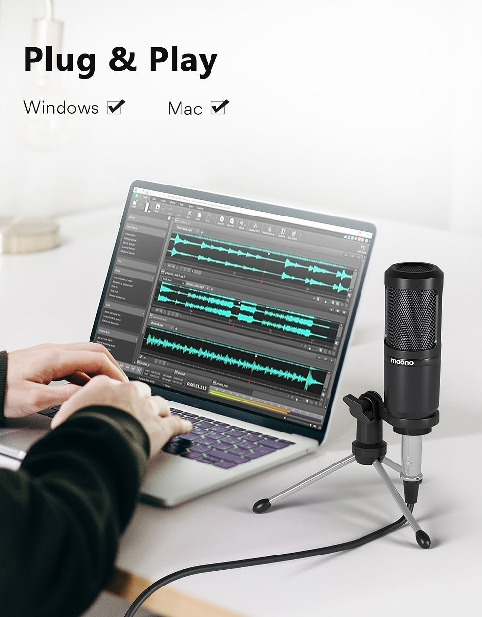 Thumbnail: Maono PM360TR Condenser Microphone Podcast Microphone 3.5mm Mic for Computer,