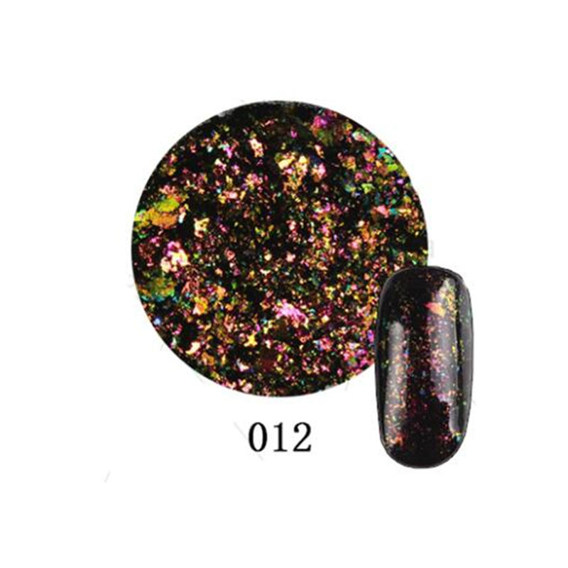 Miniature : 1 Box Chameleon 3D DIY Flakes Sequins Nail Glitter Powder 