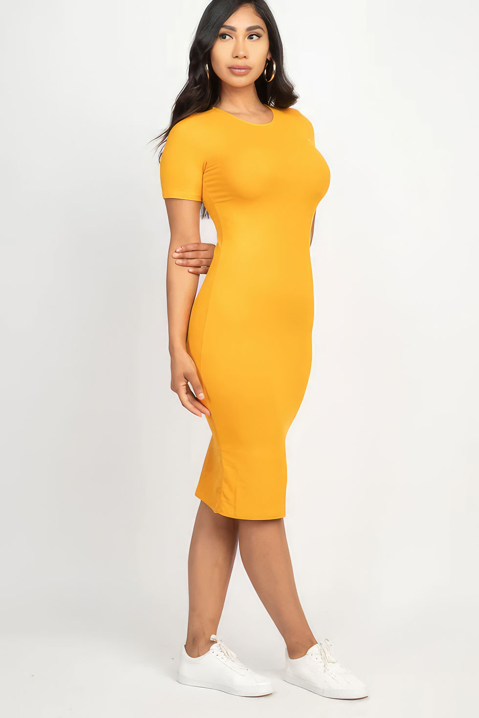 Thumbnail: Ribbed Bodycon Midi Dress