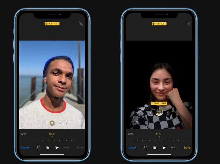 Portrait Mode features on iPhone XR