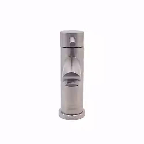 Vista frontal grifería lavamanos monocontrol bajo Fiorenzo Inox