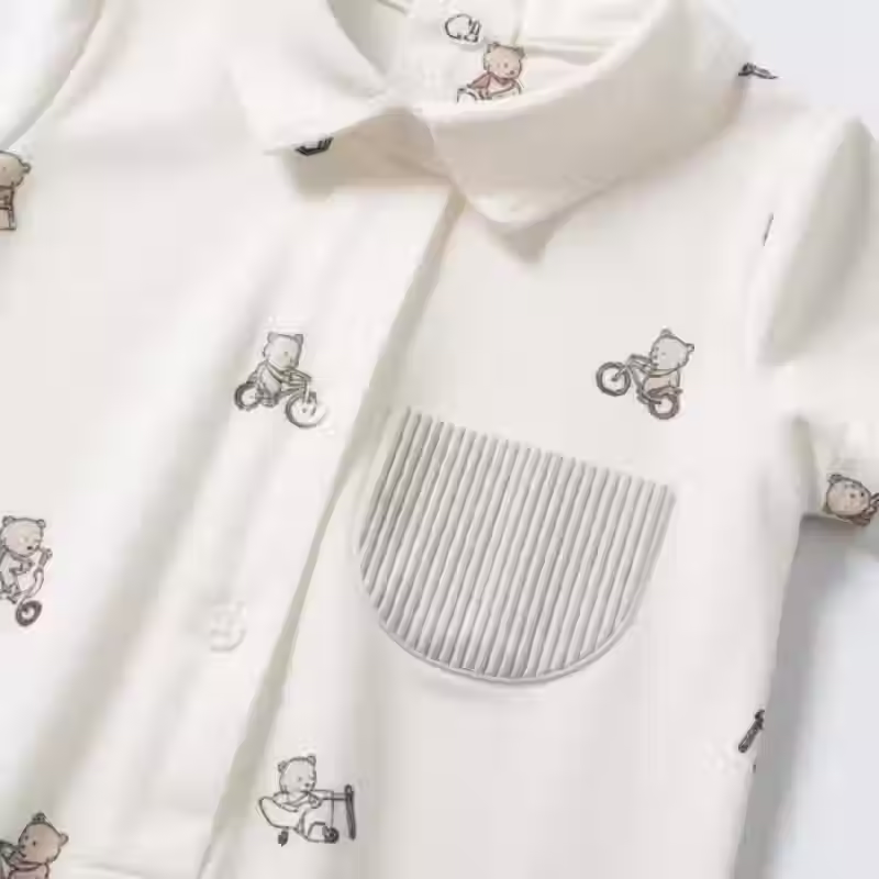 Miniatura: Detalle Mameluco Estampado Ositos en Bicicleta