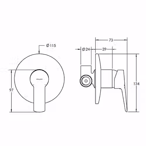 Miniatura: Mezclador Ducha Monocontrol Arezzo Negro Mate