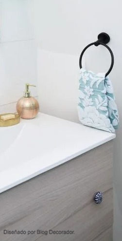 Miniatura: Toallero aro Dessin Negro Mate