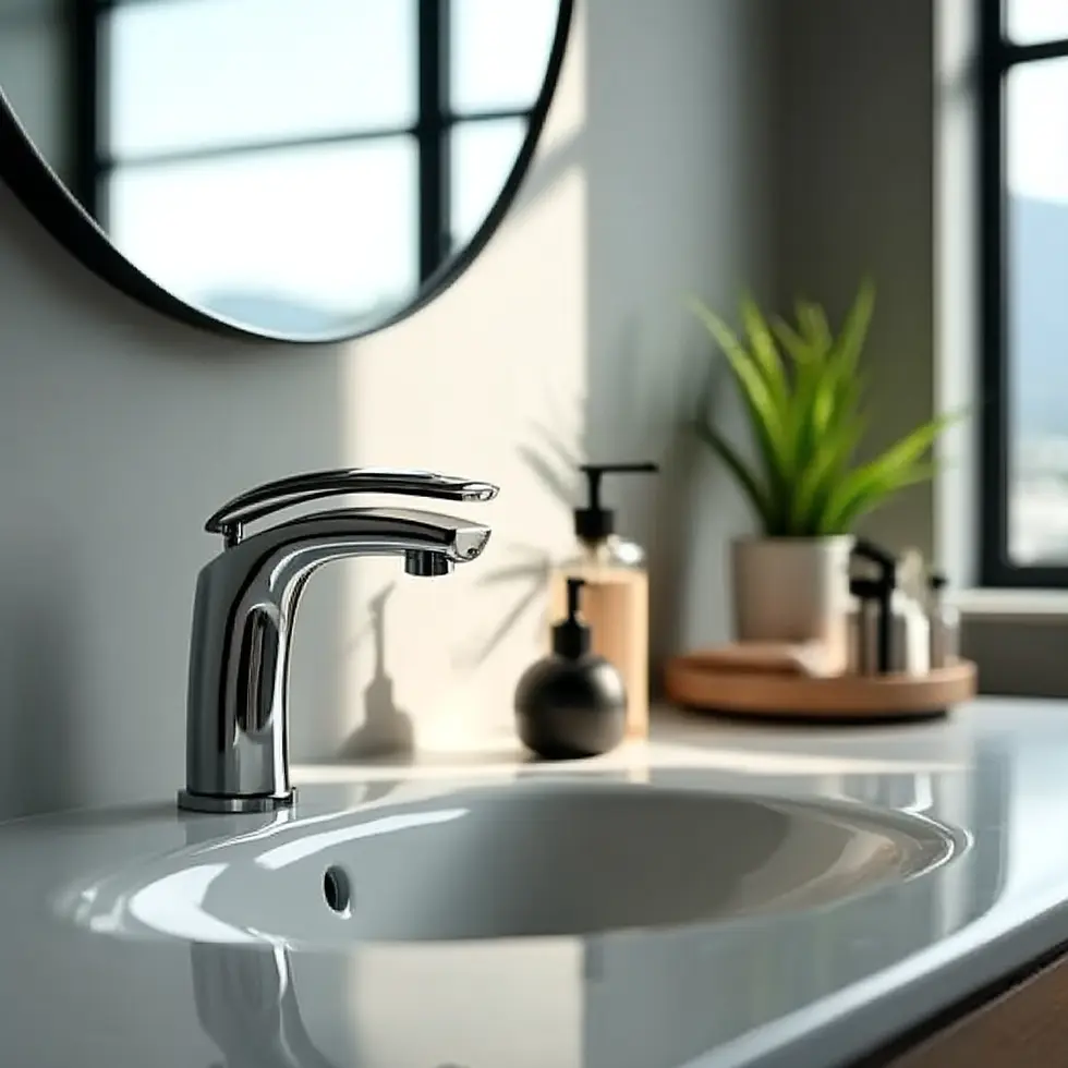 Miniatura: Baño cálido grifería lavamanos Rovigo baja