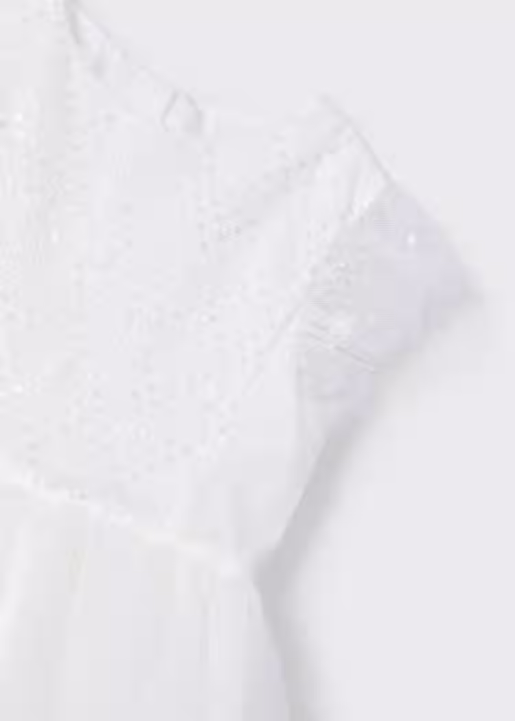 Miniatura: Detalle Vestido Tul Lentejuelas Beige