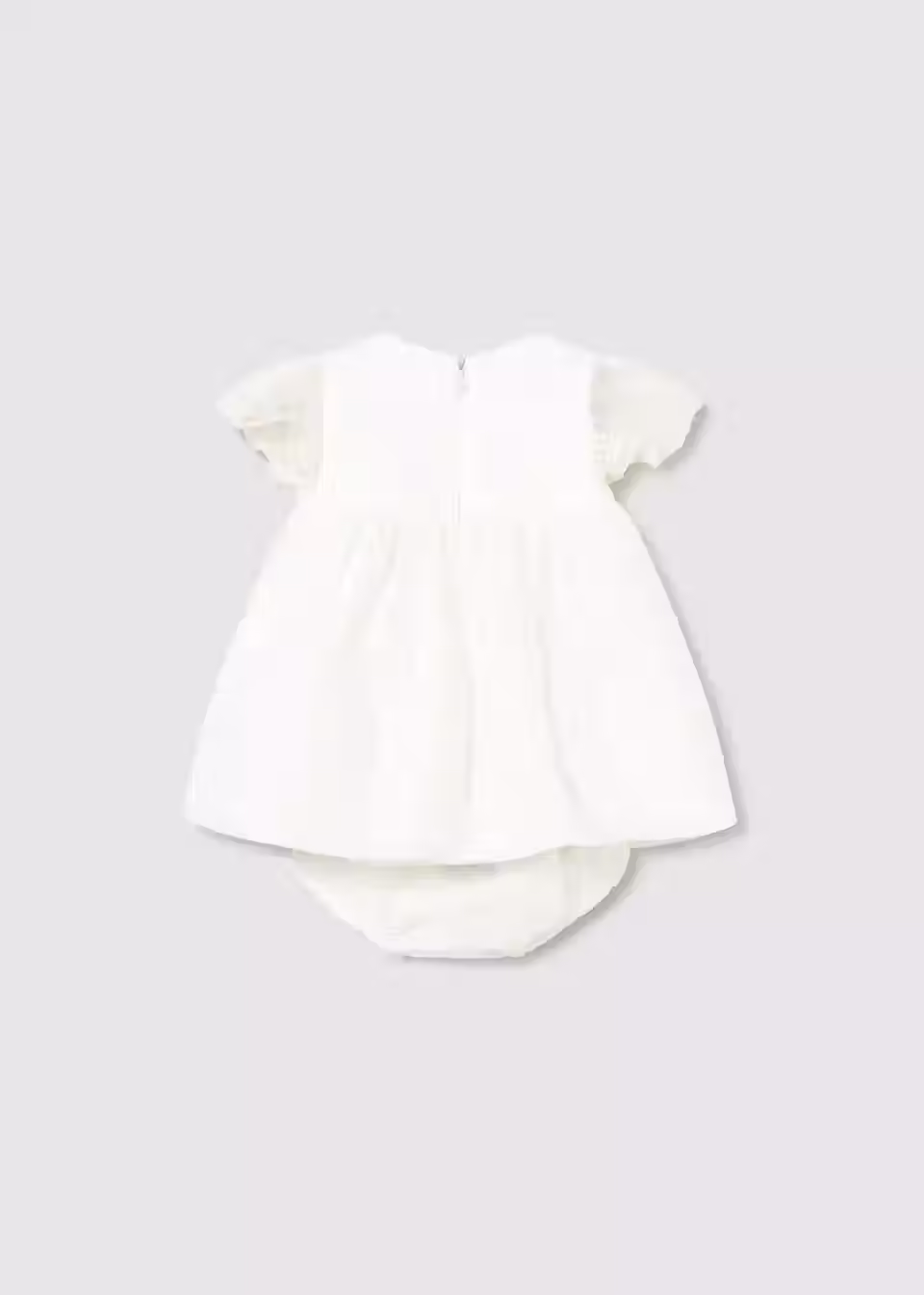 Trasera Vestido Encaje Bordado con Cubrepañal