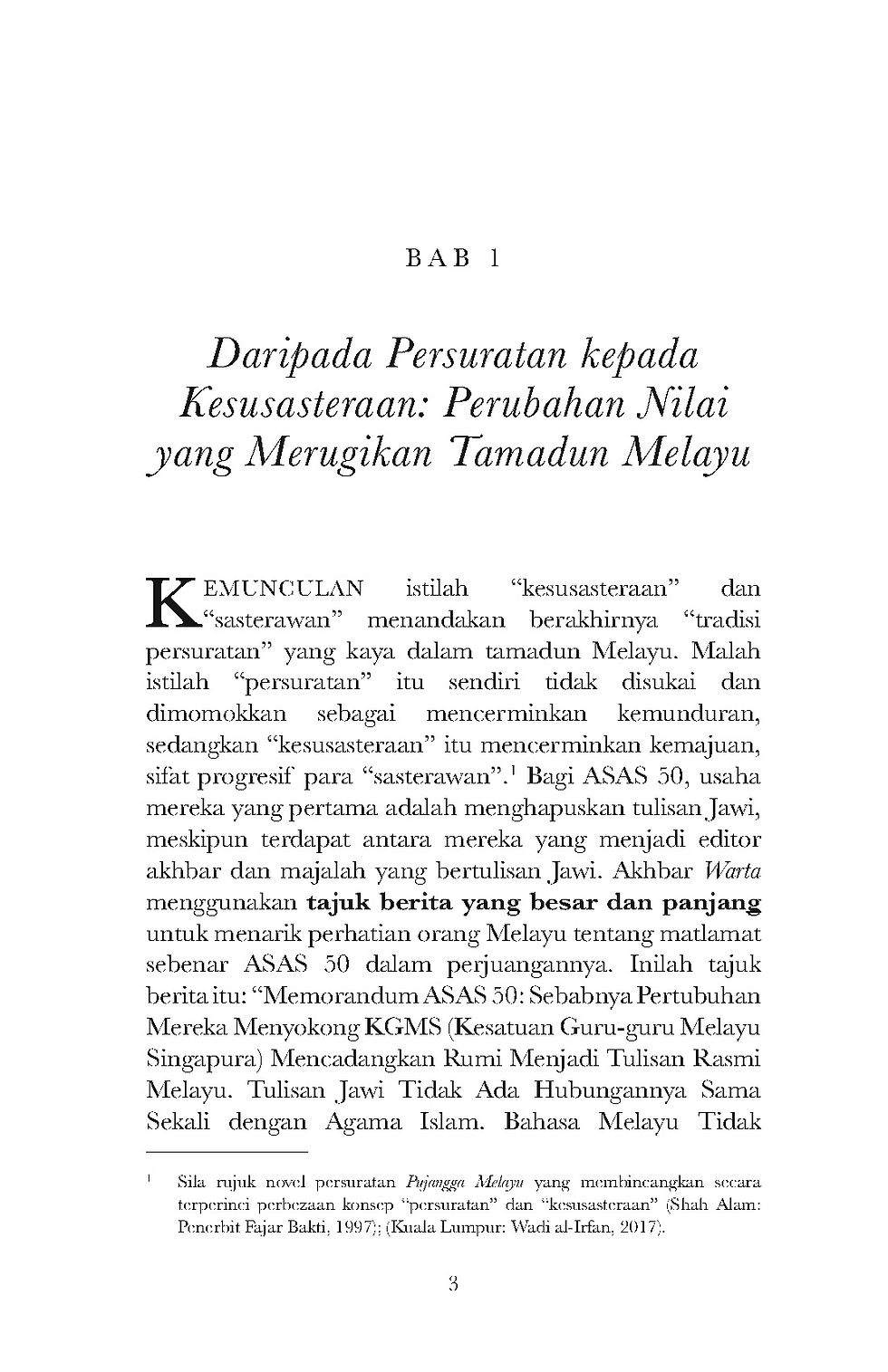 Thumbnail: Kemelut Sastera Melayu Moden