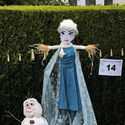 Frozen Scarecrow Elsa and Olaf