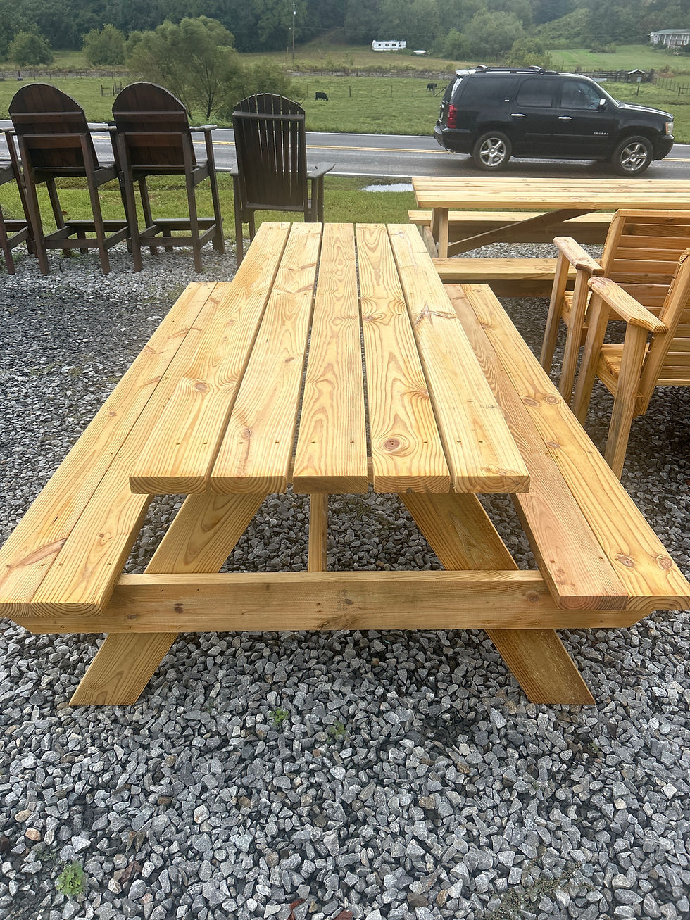 Thumbnail: pressure treated picnic table