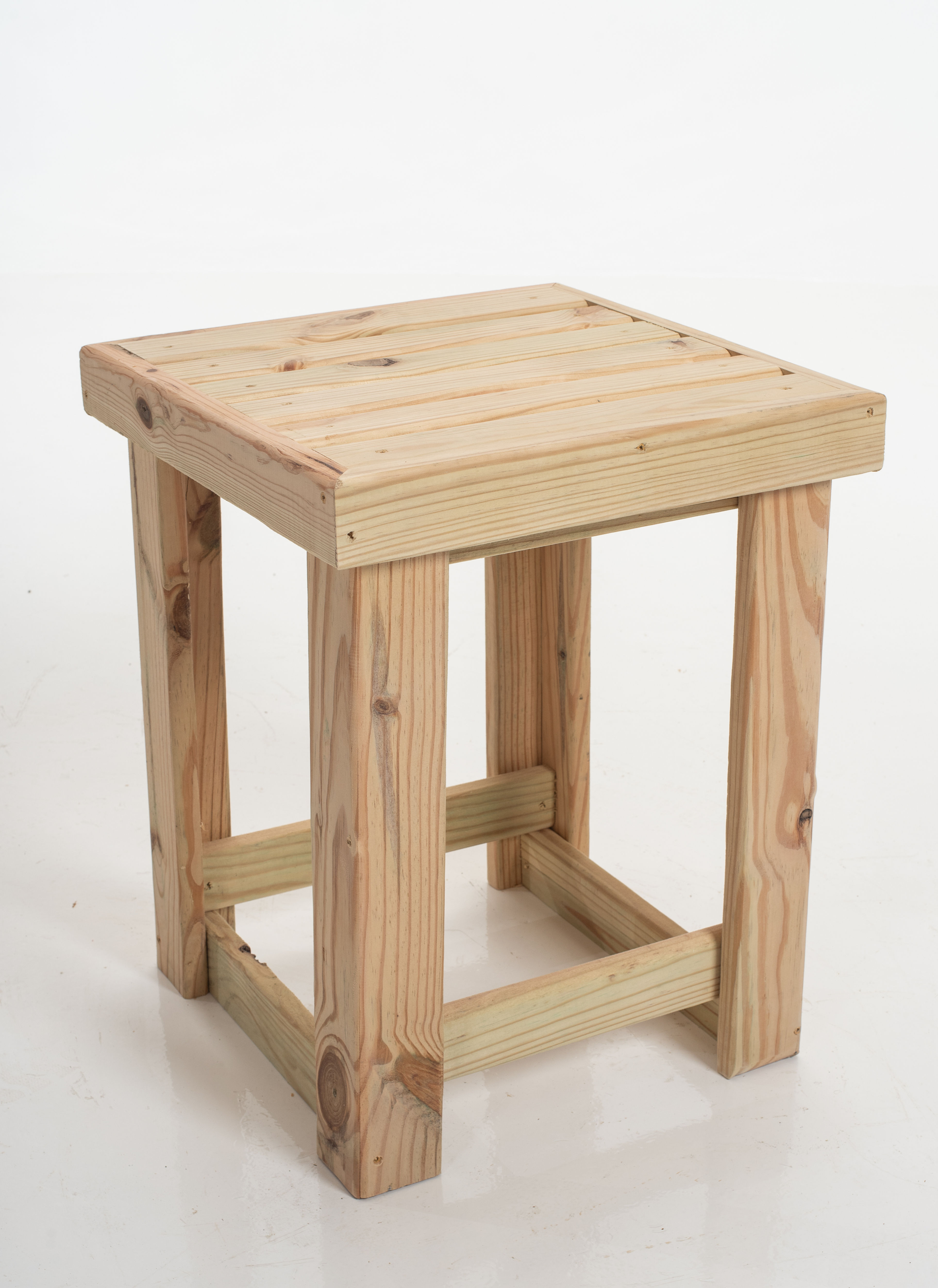 wooden outdoor side table