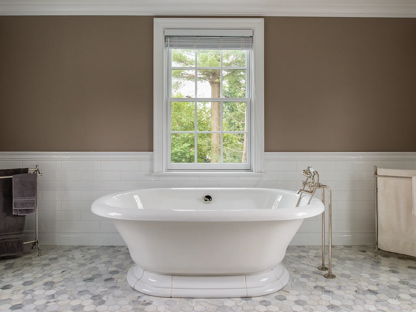 Custom bathroom remodel with spa features in Westchester NY