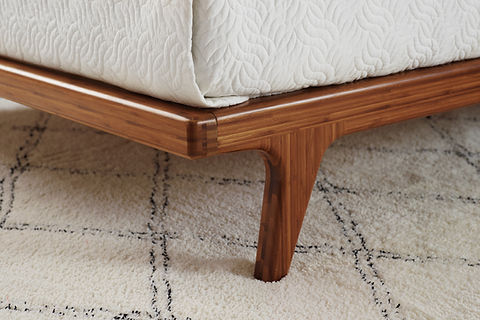 Leg detail of Greenington Mercury platform bed