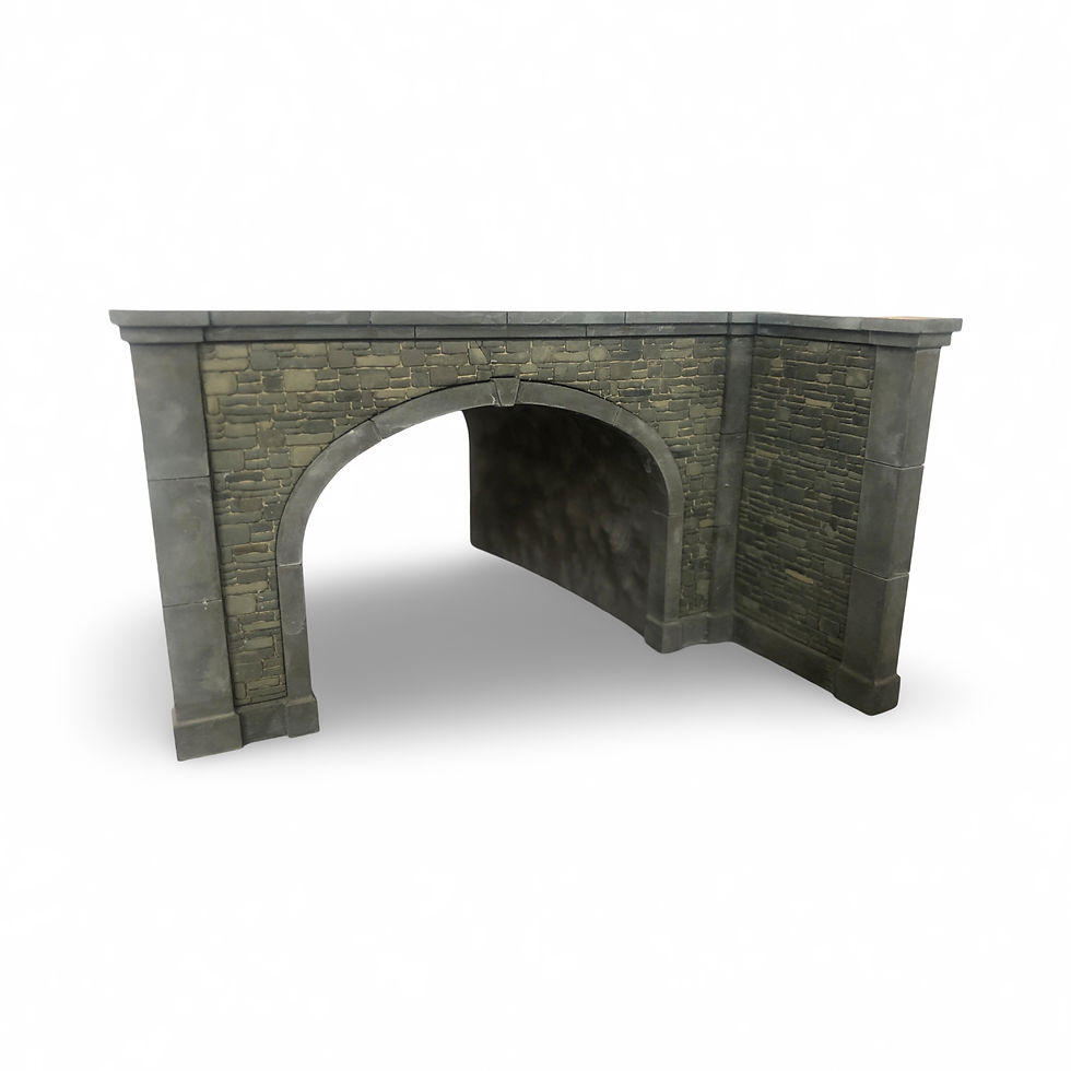 Thumbnail: Model railroad HO scale double track tunnel portal finish example