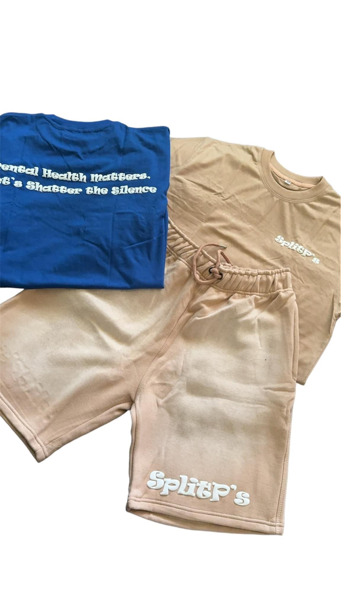 Tan short set