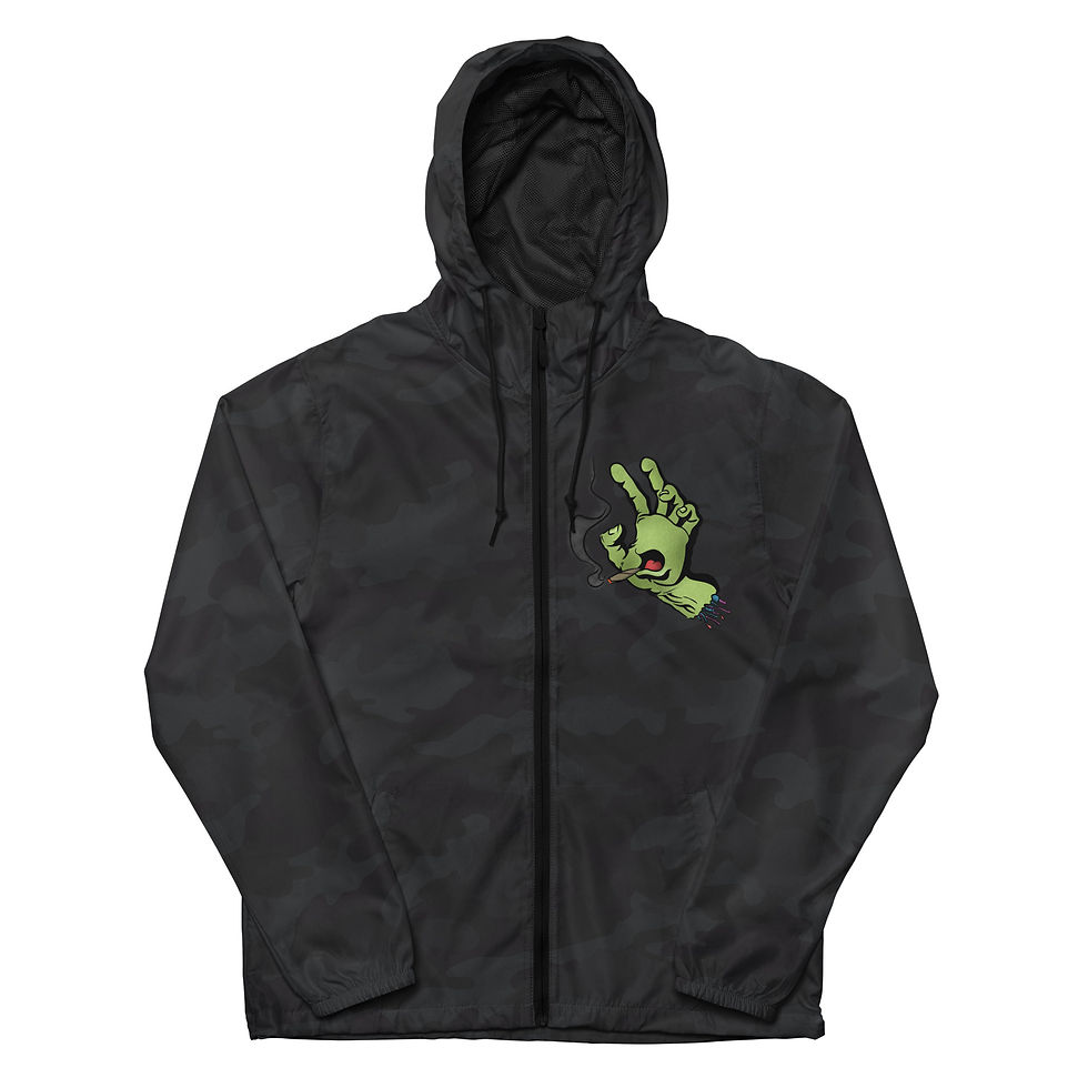 Thumbnail: OG Smoking Hand lightweight zip up windbreaker