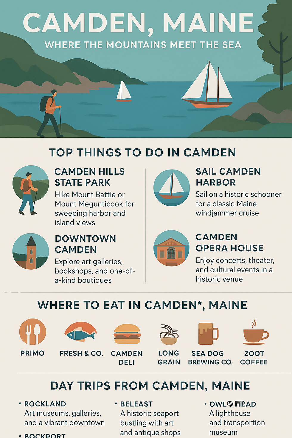 Camden, Maine: Where Mountains Meet the Sea — Ultimate Mid-Coast Travel Guide
