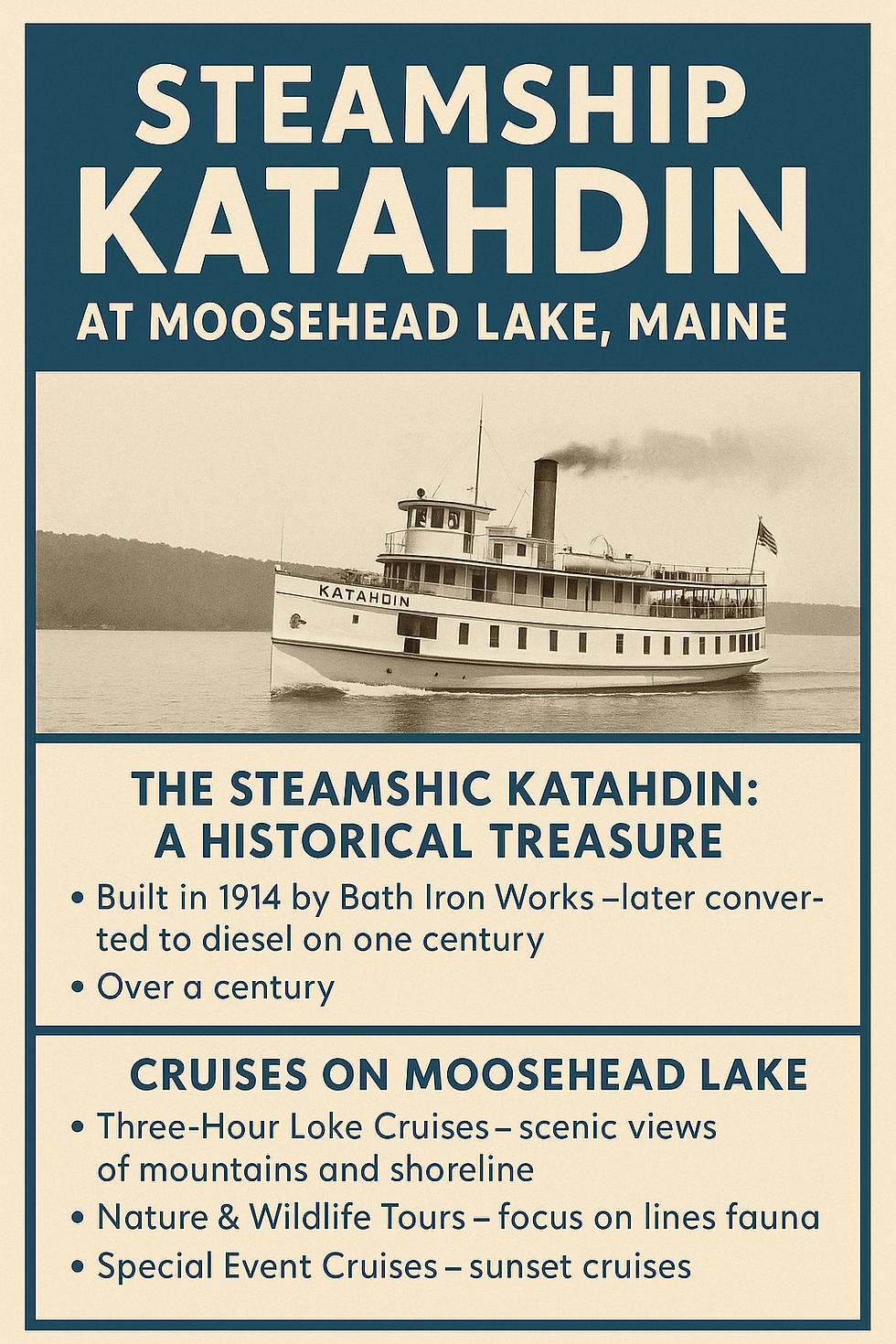 The ULTIMATE Guide to the Moosehead Marine Museum & Katahdin Cruises