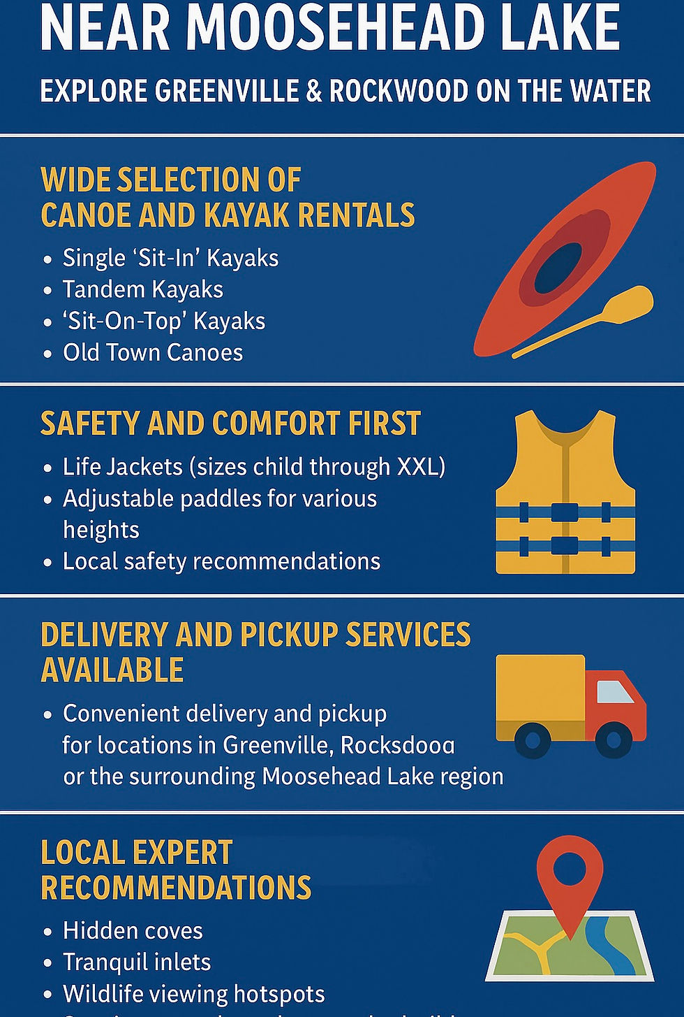 Top Canoe & Kayak Rentals Near Moosehead Lake | Explore Greenville & Rockwood by Water