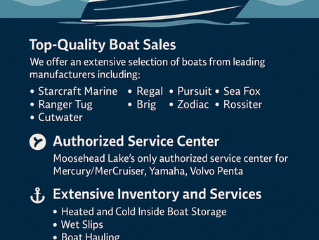 Explore Moosehead Marina: Maine’s Premier Boat Sales, Service & Storage Destination Since 1979
