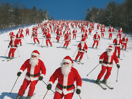 Santa Sunday 2025 at Sunday River – 250+ Skiing Santas, Holiday Festivities & Photoshoot in Maine
