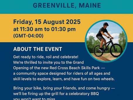 Grand Opening of Red Cross Beach Skills Park | Revitalized Moosehead Lake Destination