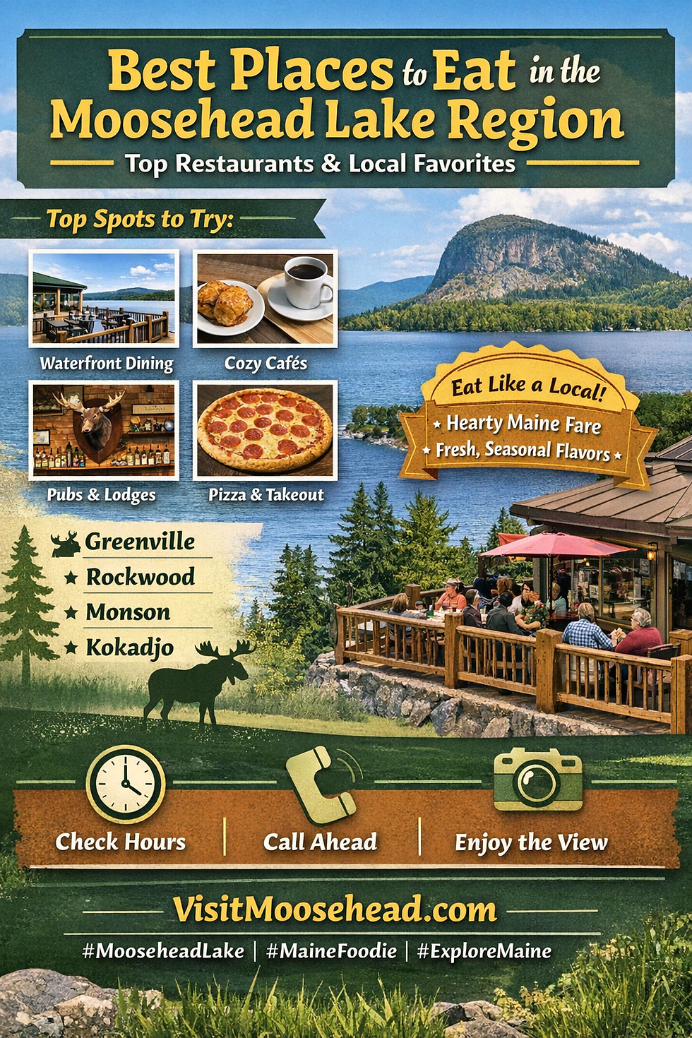 Best Places to Eat in the Moosehead Lake Region (2026 Guide) | Top Restaurants & Local Favorites