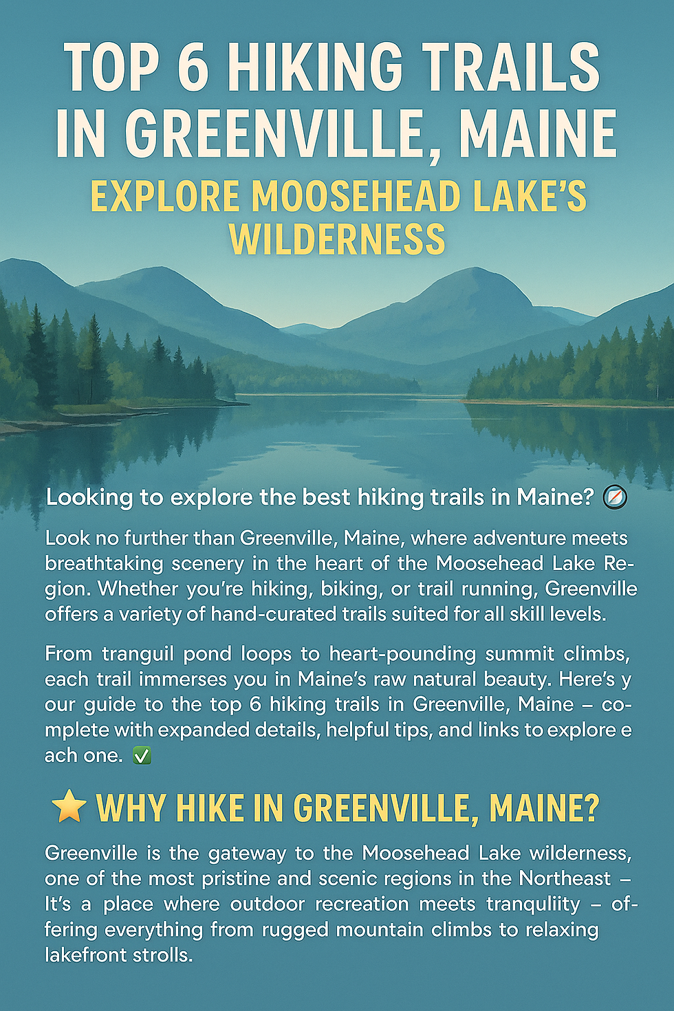 Top 6 Hiking Trails in Greenville, Maine: Explore Moosehead Lake’s Wilderness