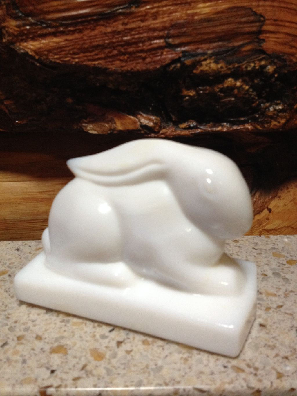 Imperial Glass Milk Glass Bunny on Base