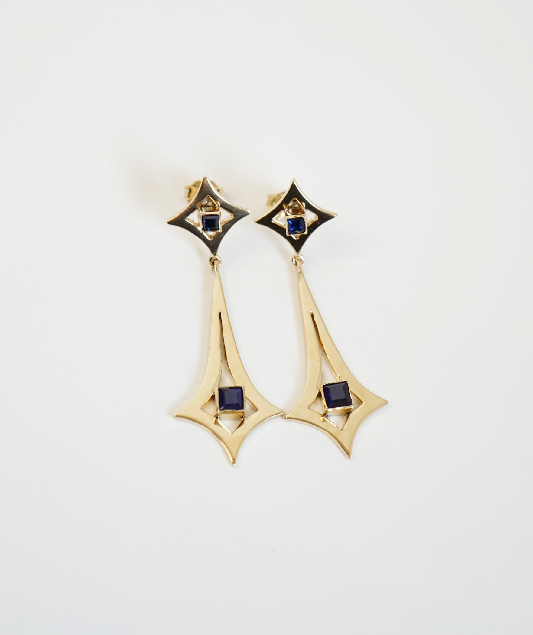 14K Yellow Gold Chandelier Earrings