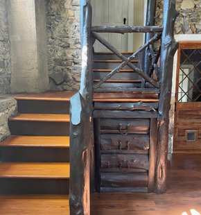 Closeup of original stairs