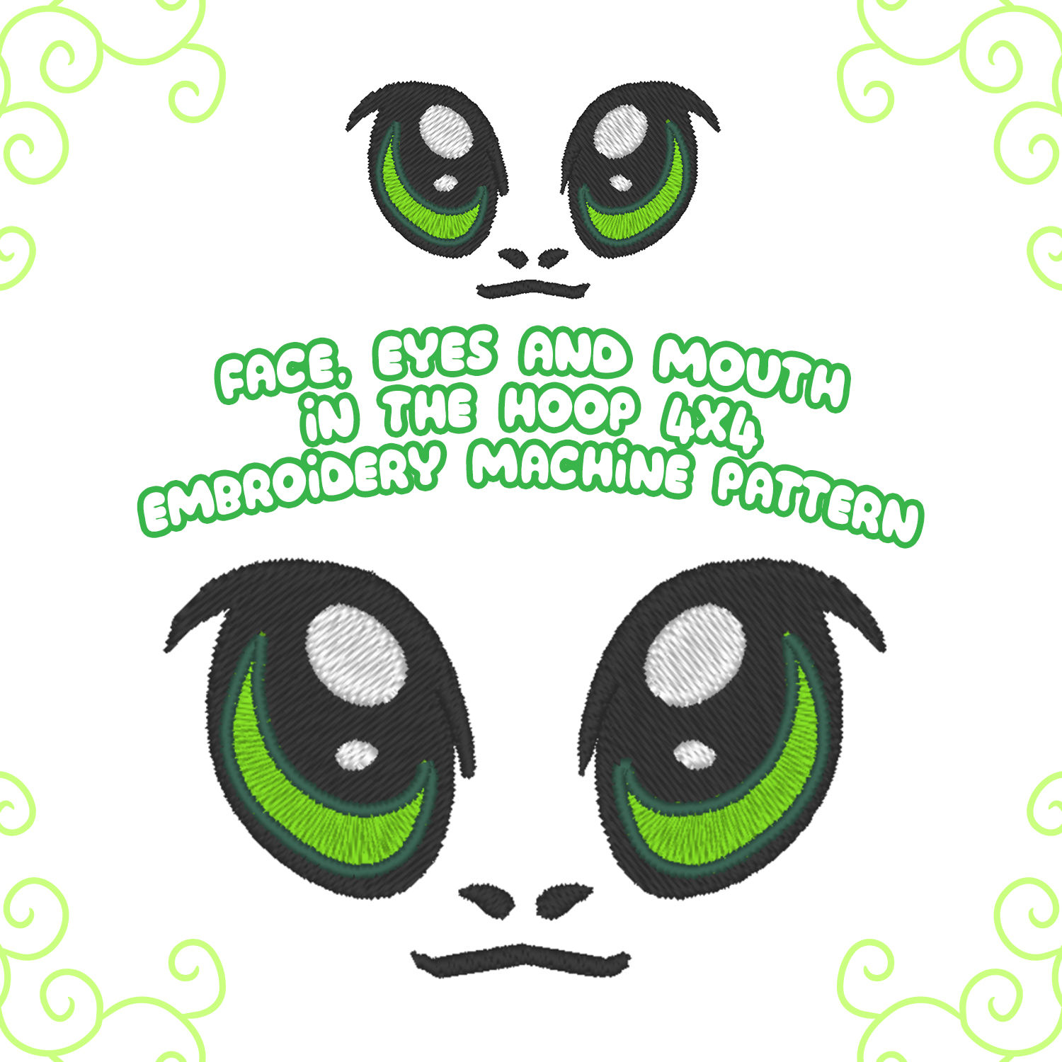 Dragon Face Embroidery Files
