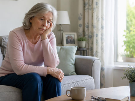Woman feeling stressed but starting light movement for relief