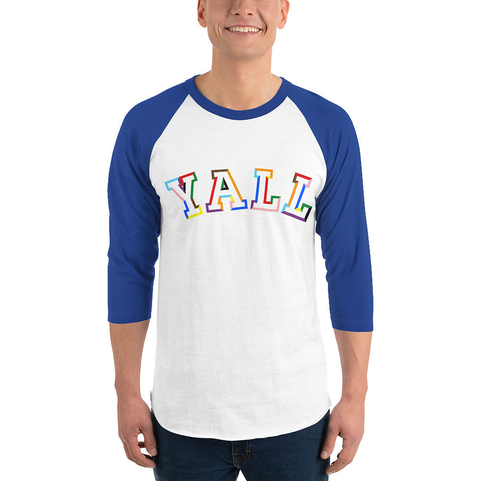Thumbnail: Yall Pride 3/4 Sleeve Raglan Shirt