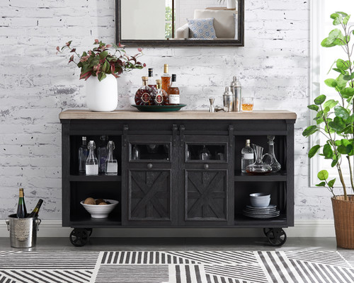 Blackened Oak Bar Cart | Imperial