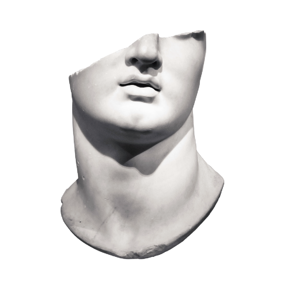 Scultura in marmo frammentata