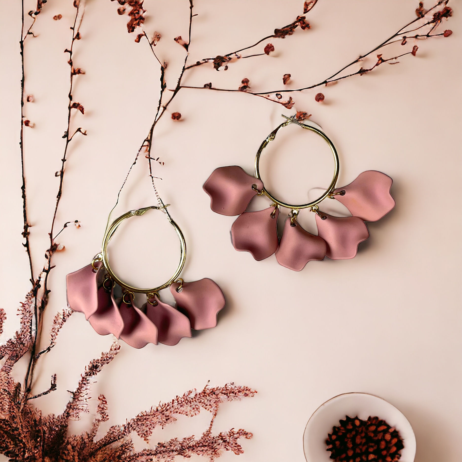 Lyra : Mauve Petal Hoop