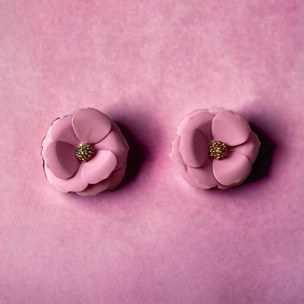 Azaline : pink statement stud
