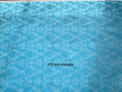 Teal Damask