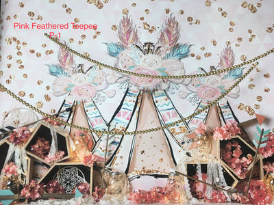 Pink Feathered TeePee