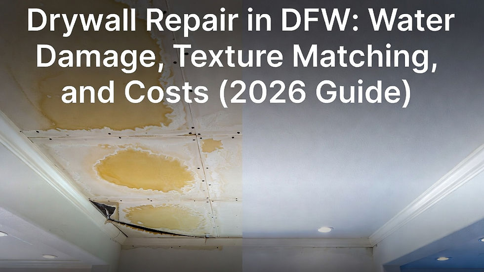 Drywall repair and texture matching inside a DFW home
