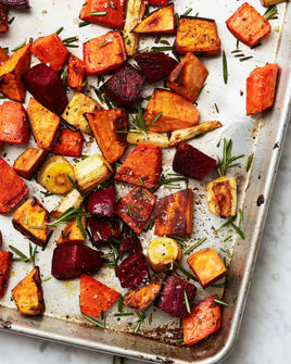 Delicious roasted root veggies