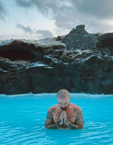 J Balvin in the Blue Lagoon