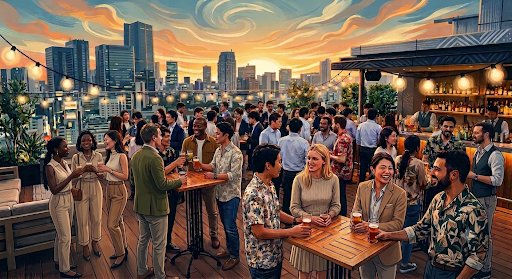 🌏Osaka Rooftop International Meetup 🍸 Solo Friendly & Mingle 国際交流イベント 大阪 本町
